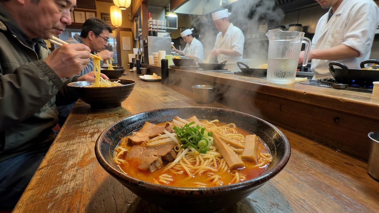 Miso Ramen (みそラーメン) at Sapporo Junren Sapporo Ten