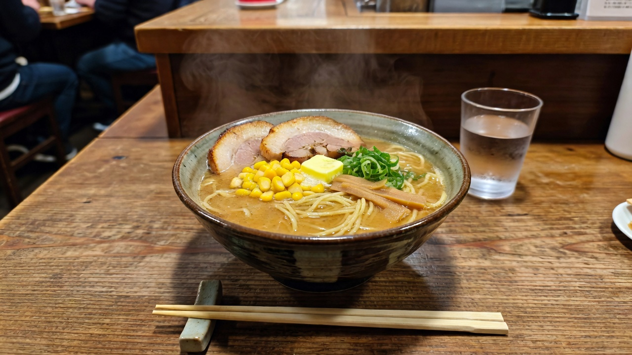 Men Shouki Sapporo (麺 匠樹 / Menya Shouki) — Rich, creamy Sapporo miso & spicy garlic ramen. at MEN SHOUKI