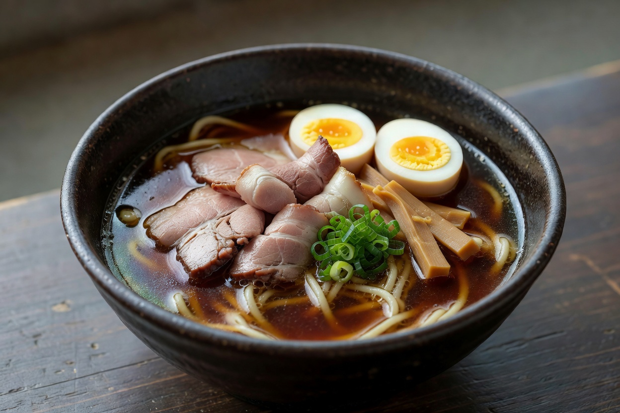 Sanma Shoyu Ramen (さんま醤油らーめん) at Ramen Fujimoto