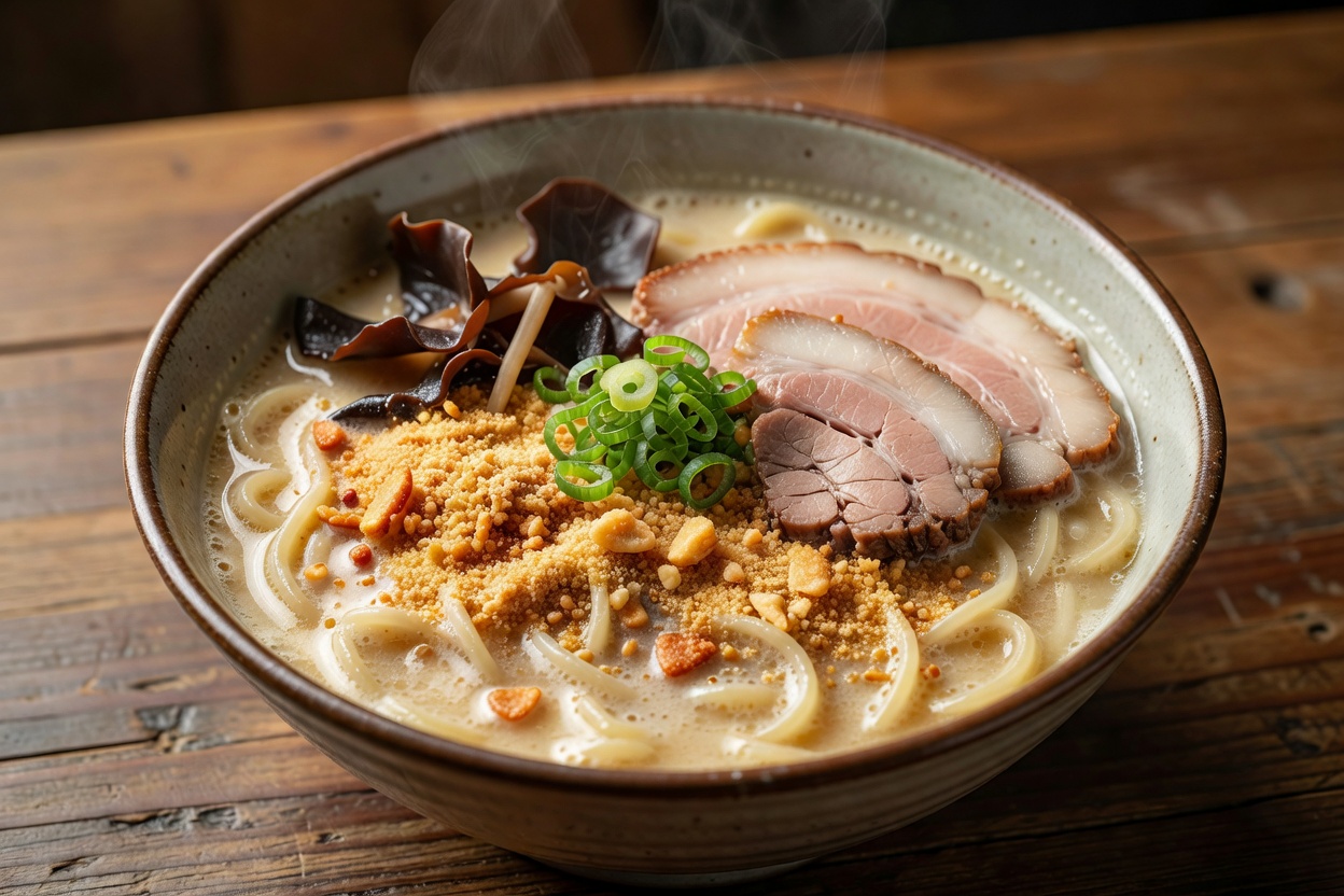 Juwari Ramen (十割ラーメン 100% Pork Bone) & Doro Ramen at Gyoran Tei Honten