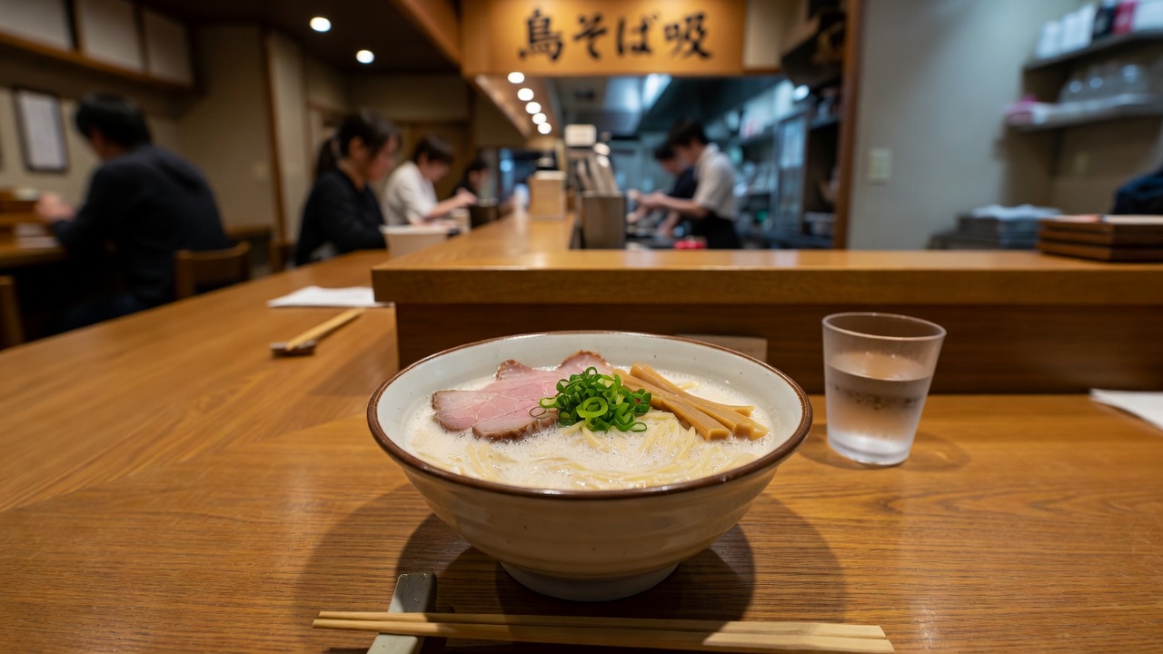 Noko Toripaitan Ramen (濃厚鶏白湯らーめん) & Odo Tantanmen at Menya Ichizan Noko Toripaitan Ramen (濃厚鶏白湯らーめん) & Odo Tantanmen at Menya Ichizan